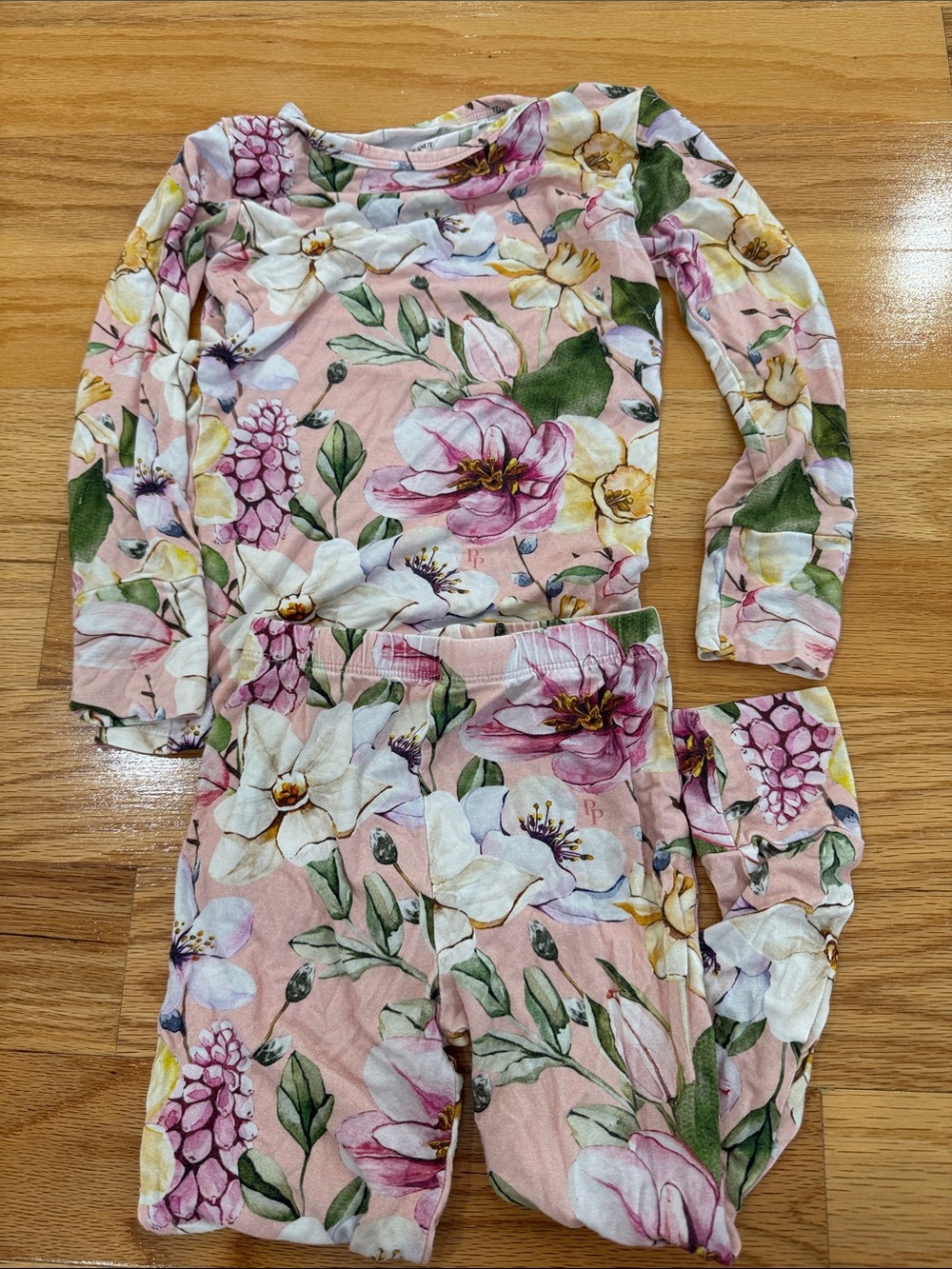 Posh Peanut Pink Floral Long-Sleeve Pajama Set